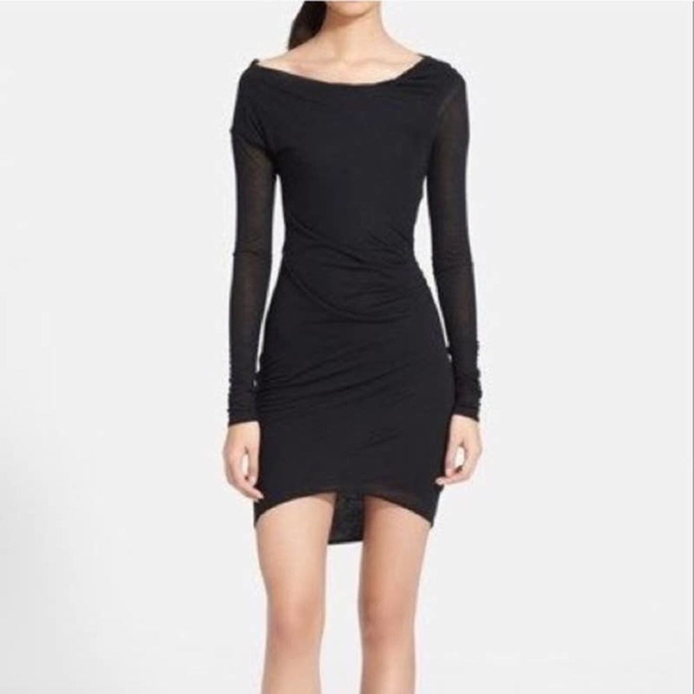 Helmut Lang	Thicket Slack Jersey Dress Long Sleeve